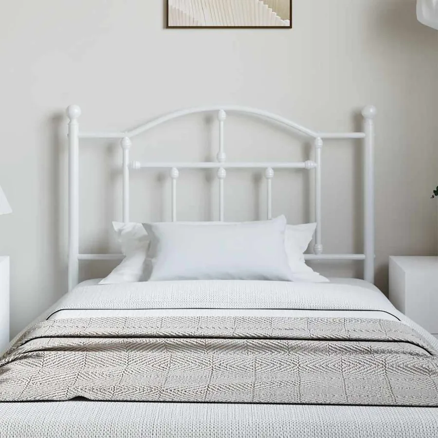 Tête de lit de remplacement métal blanc 100 cm - 3
