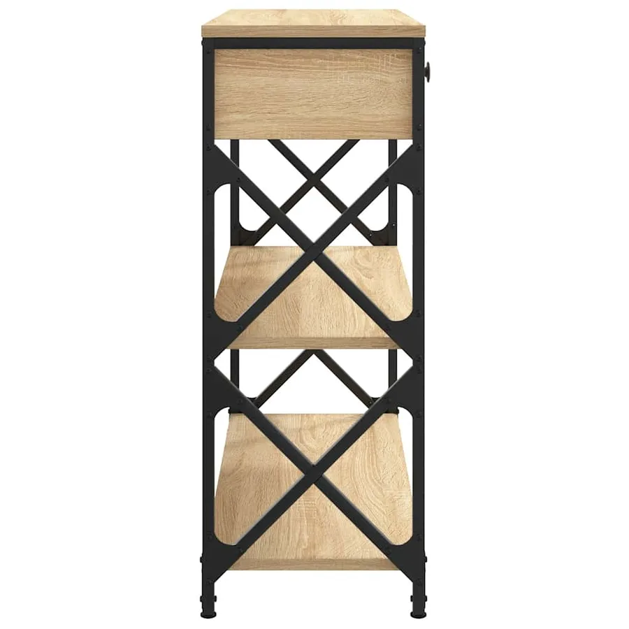 Table console chêne sonoma 75x28x75 cm bois d'ingénierie - 7