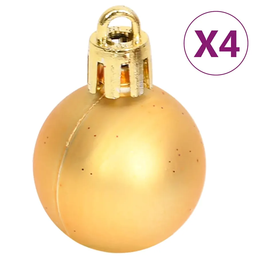 Ensemble de boules de Noël 108 pcs Doré et rouge - 18