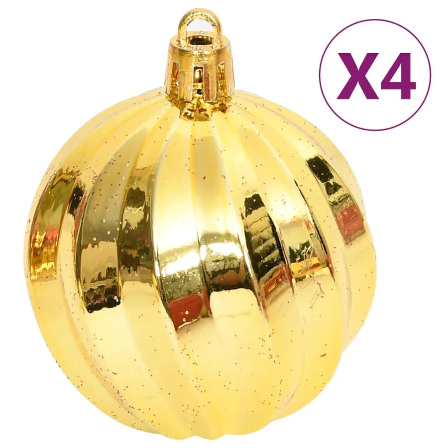 Ensemble de boules de Noël 108 pcs Doré et rouge - 5