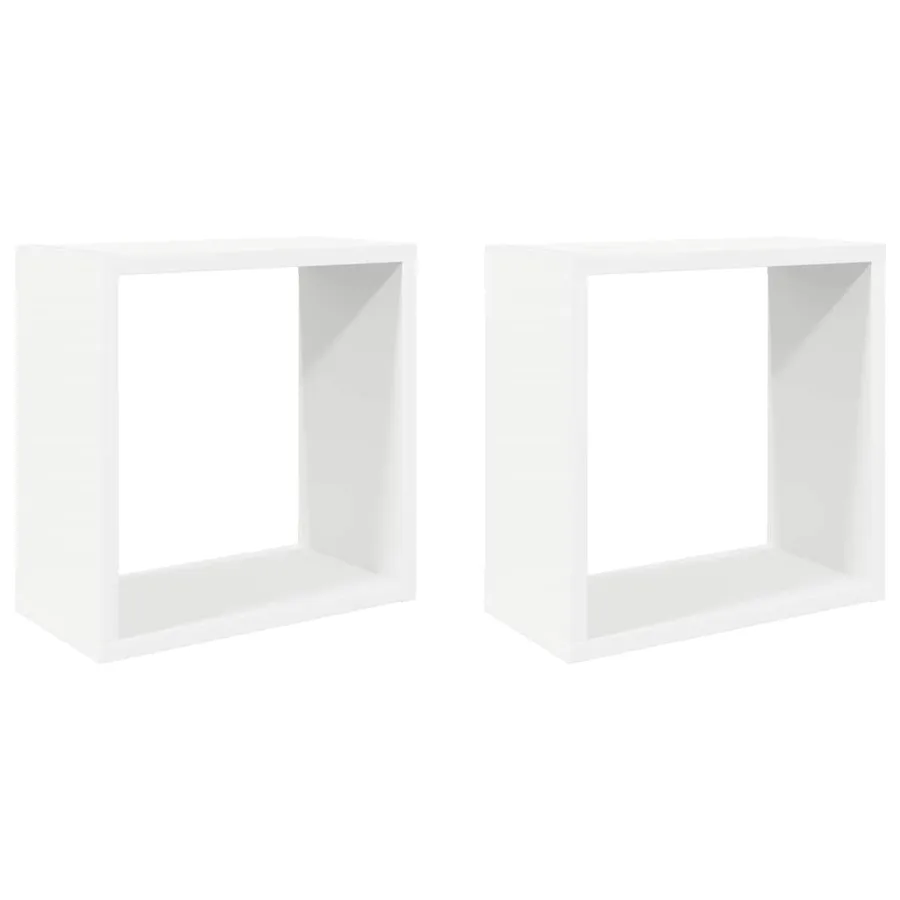 Étagères cube murales 2 pcs Blanc 30x15x30 cm - 2