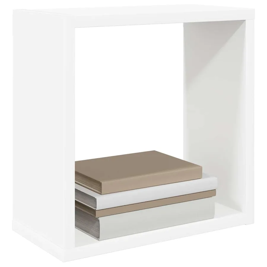 Étagères cube murales 2 pcs Blanc 30x15x30 cm - 4
