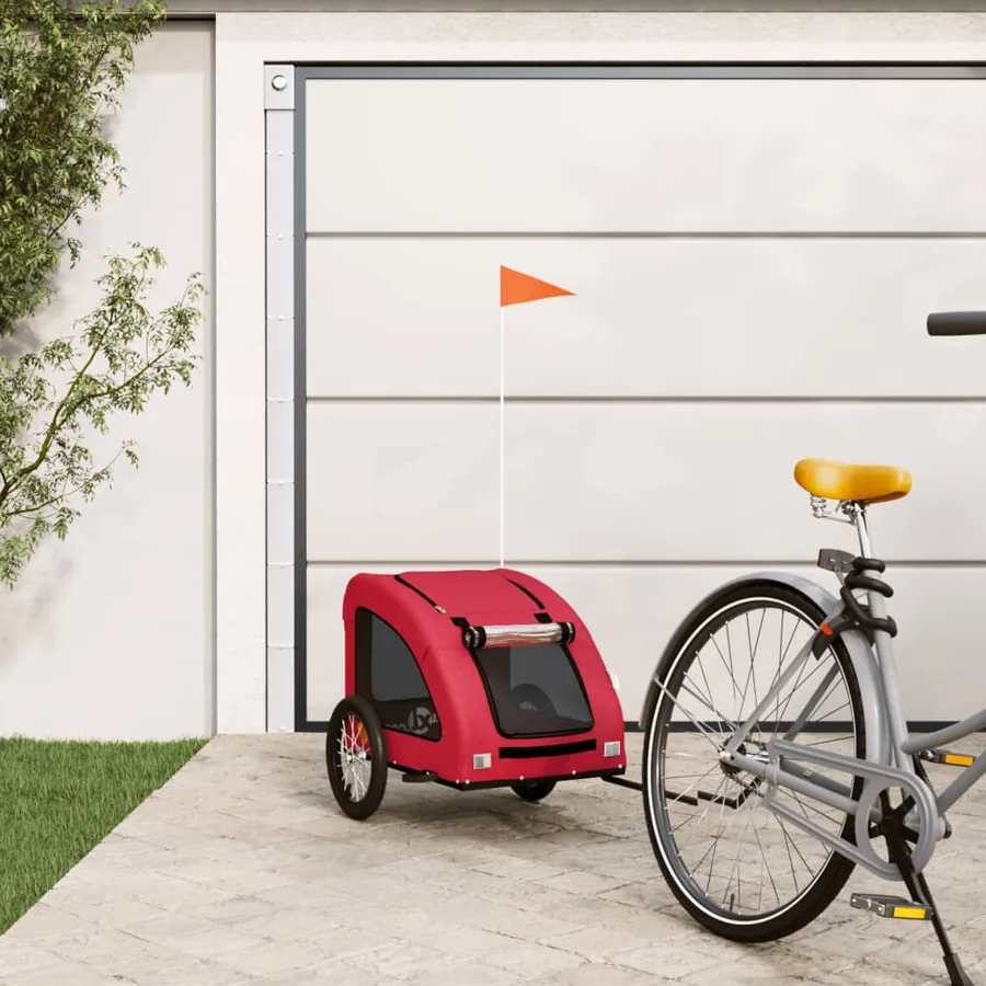 Remorque de vélo pour animaux de compagnie rouge