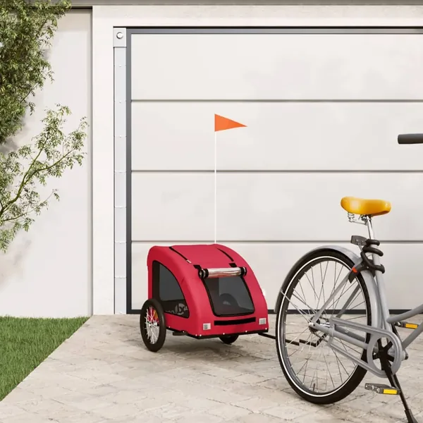 Remorque de vélo pour animaux de compagnie rouge