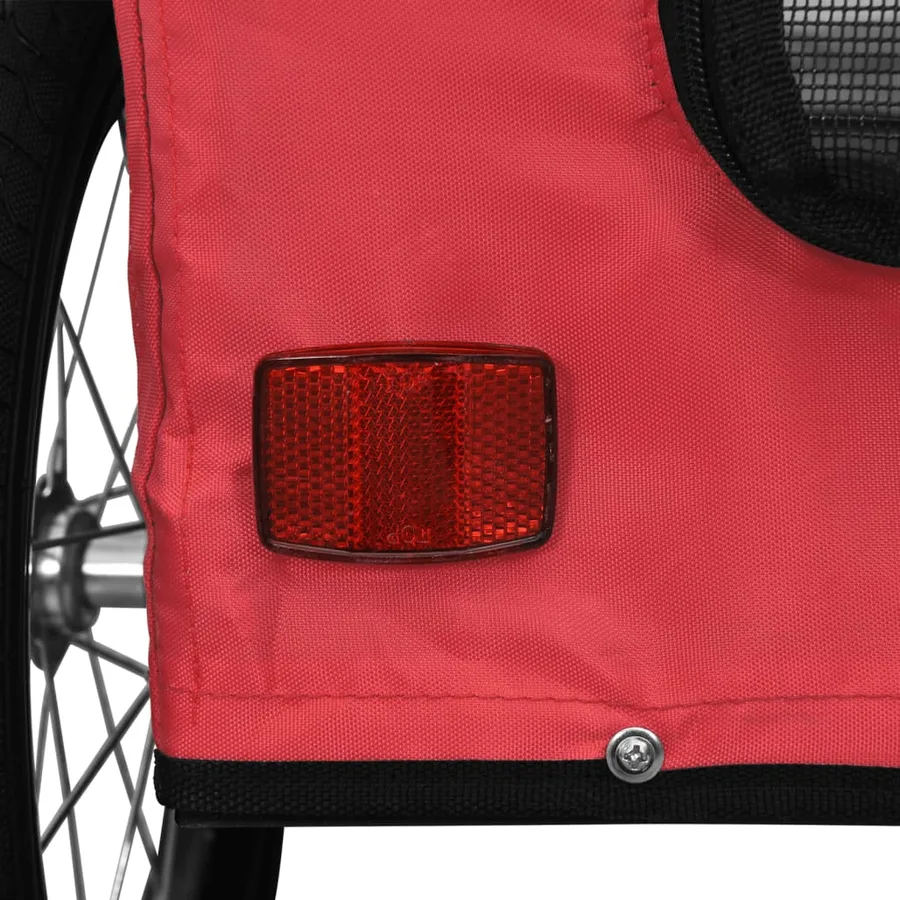 Remorque de vélo pour animaux de compagnie rouge - 11