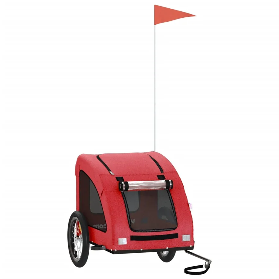Remorque de vélo pour animaux de compagnie rouge - 2