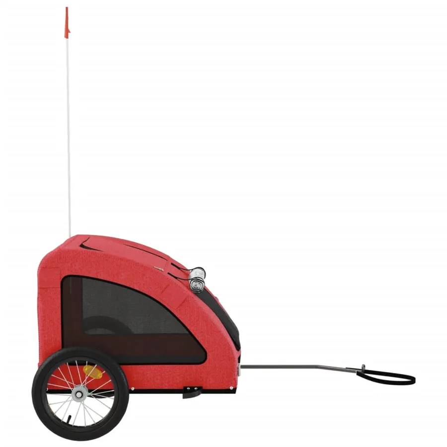 Remorque de vélo pour animaux de compagnie rouge - 6