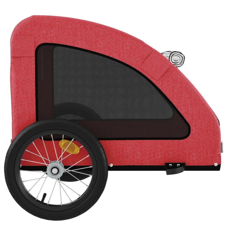 Remorque de vélo pour animaux de compagnie rouge - 7