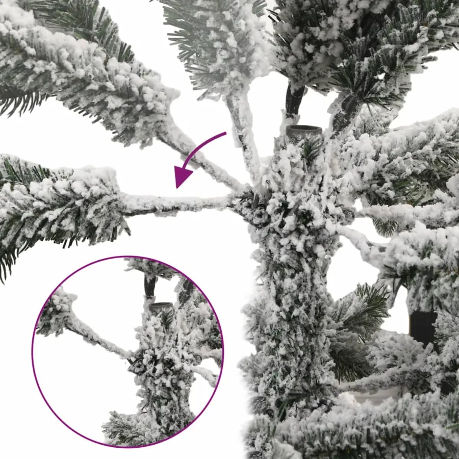 Sapin de Noël artificiel à charnières avec neige floquée 120 cm - 3