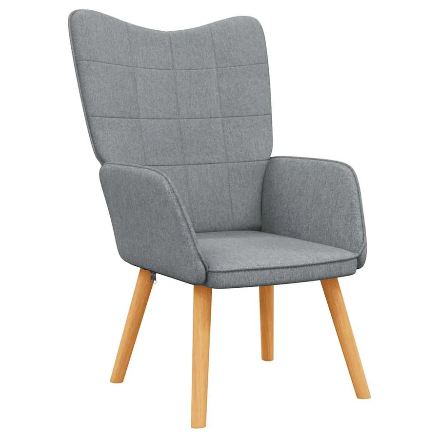 Chaise de relaxation Gris clair Tissu - 2