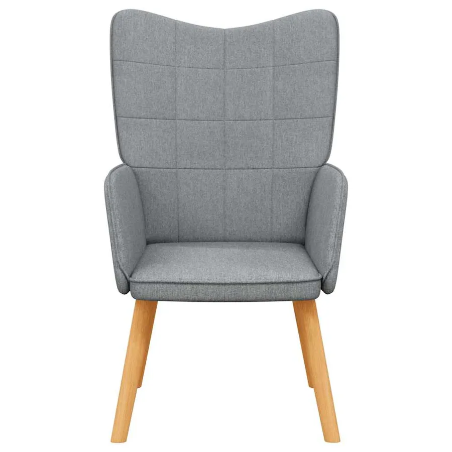 Chaise de relaxation Gris clair Tissu - 3