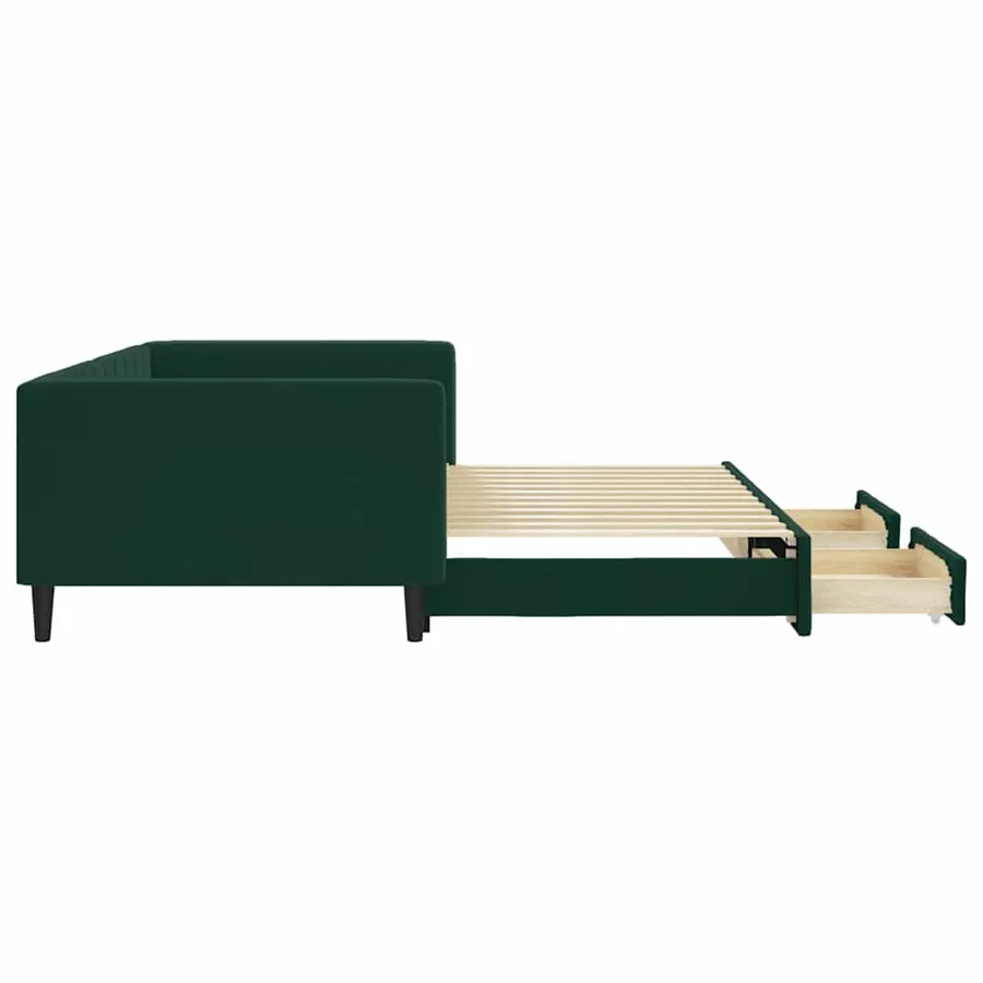 Lit de jour avec gigogne et tiroirs sans matelas 100x200 cm - 4