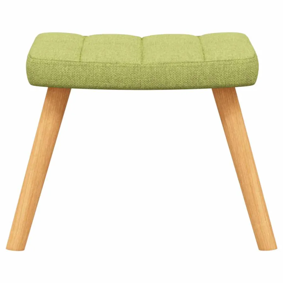 Chaise à bascule avec tabouret Vert Tissu - 9