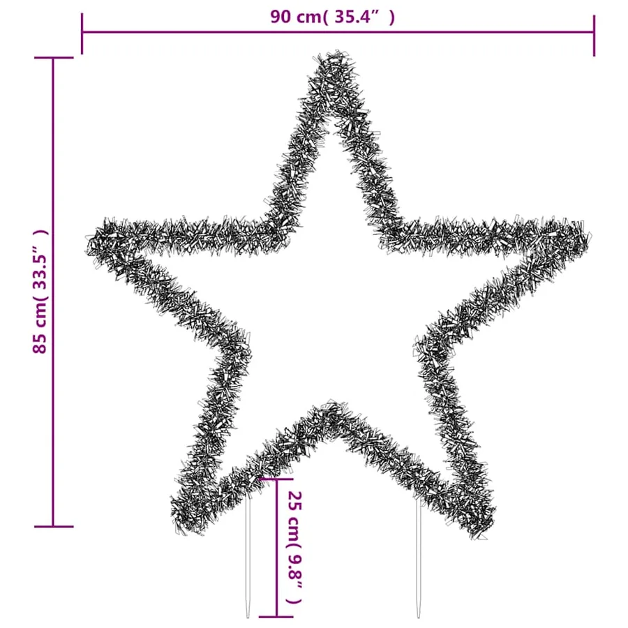 Décoration lumineuse étoile de Noël avec piquets 115 LED 85 cm - 10