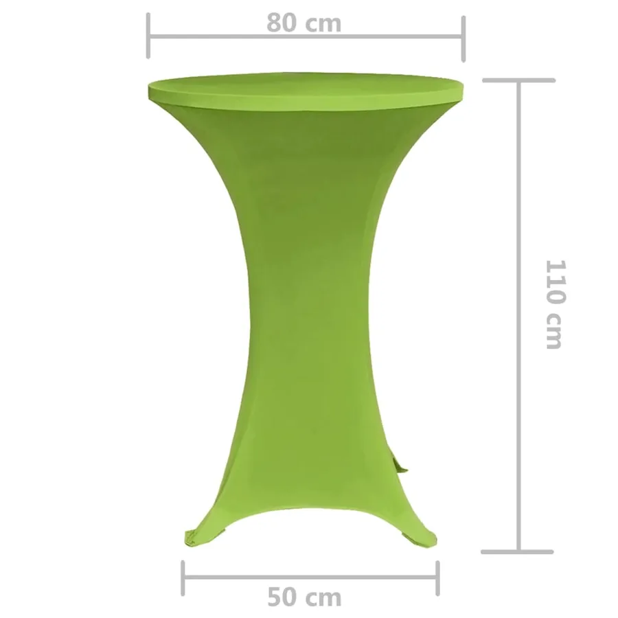 Housse de table extensible 2 pcs 80 cm Verte - 5