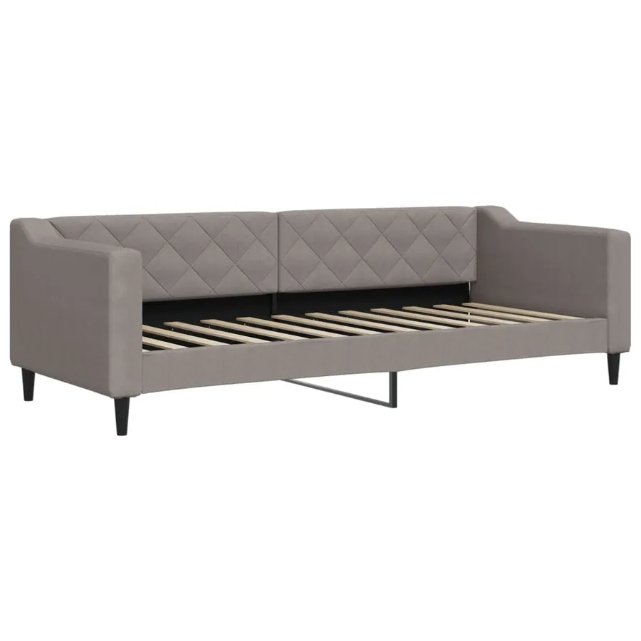Lit de jour avec gigogne et tiroirs sans matelas taupe 80x200cm - 4