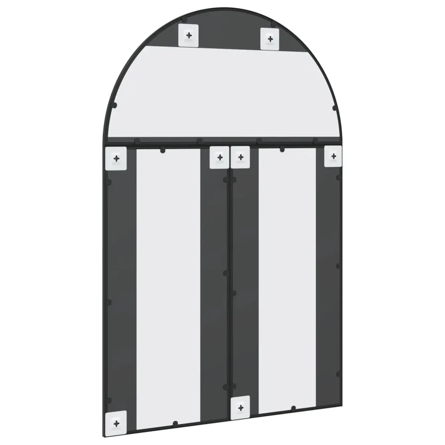 Miroir mural noir 80x120 cm arche fer - 5