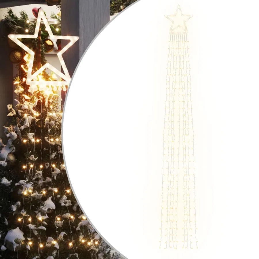 Guirlande de sapin de Noël 320 LED blanc chaud 375 cm - 2