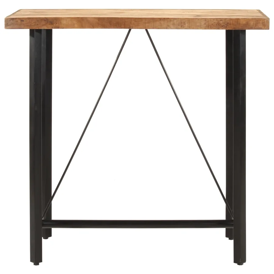 Table de bar 110x55x107 cm bois massif de manguier et fer - 2