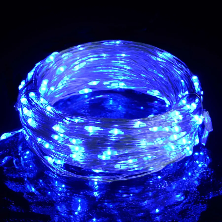Guirlande LED avec 300 LED Bleu 30 m - 2