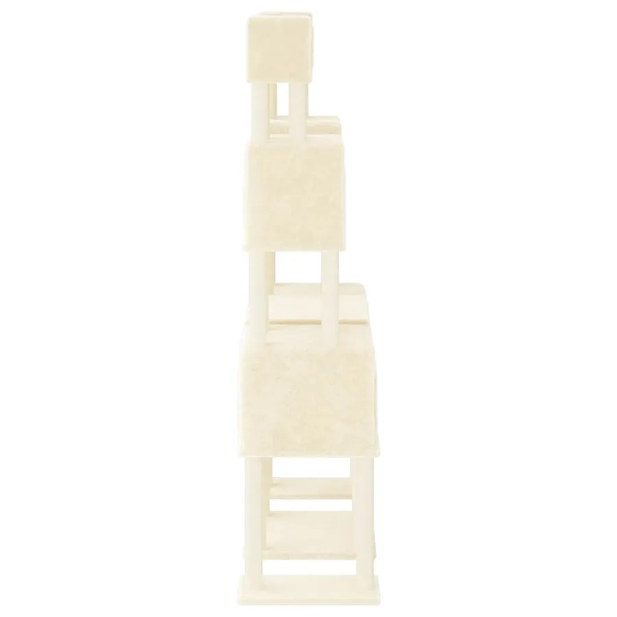 Arbre à chat avec griffoirs en sisal Crème 199 cm - 4