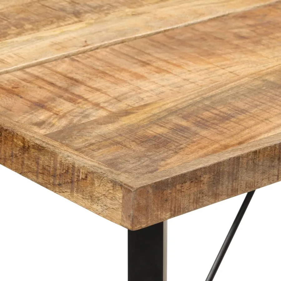 Table de bar 180x70x107 cm bois massif de manguier et fer - 5
