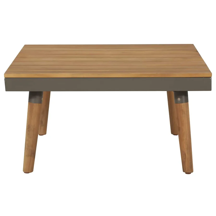 Salon de jardin 4pcs et coussins Bois d'acacia solide Marron - 6