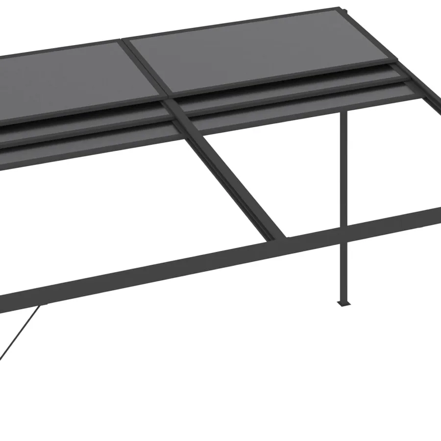 Belvédère avec toit Anthracite 4x3x2,5 m Aluminium et acier - 9
