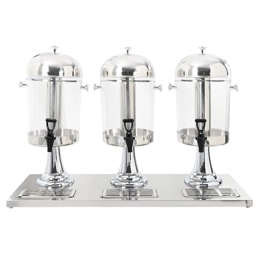 Distributeur de jus en acier inoxydable 3 x 8 L - 2