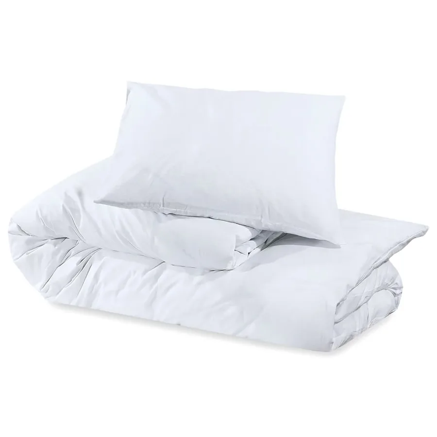 Ensemble de housse de couette Blanc 140x200 cm Microfibre - 6