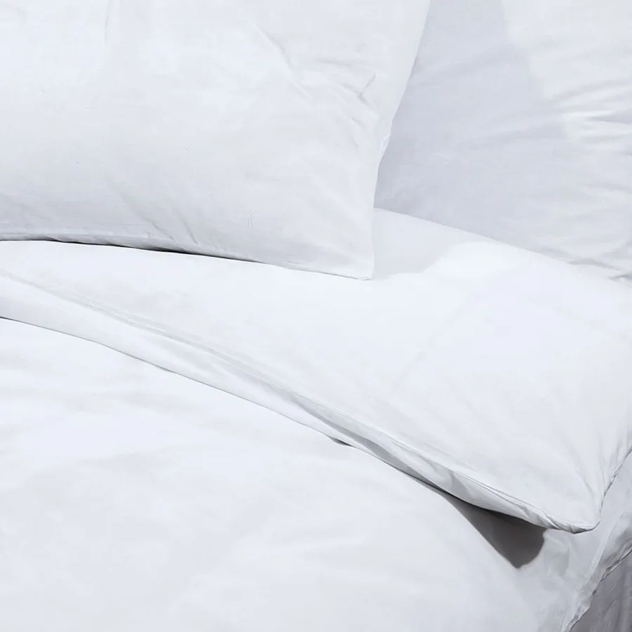 Ensemble de housse de couette Blanc 140x200 cm Microfibre - 8