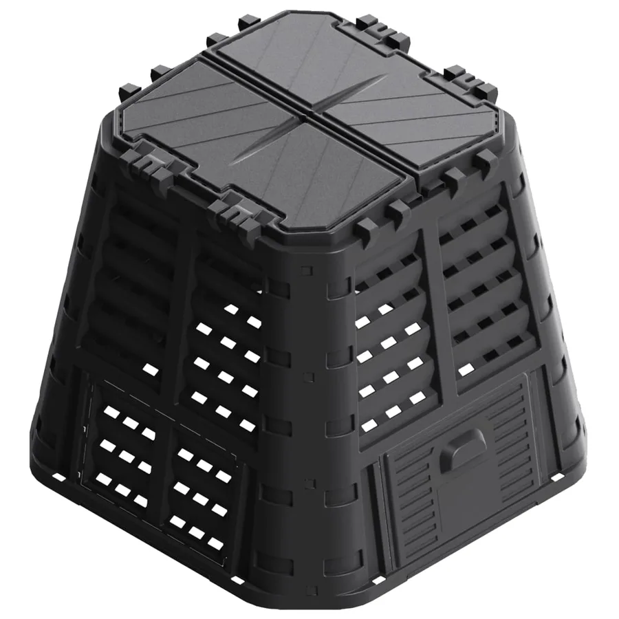 Composteur de jardin Noir 93,3x93,3x80 cm 480 L - 2