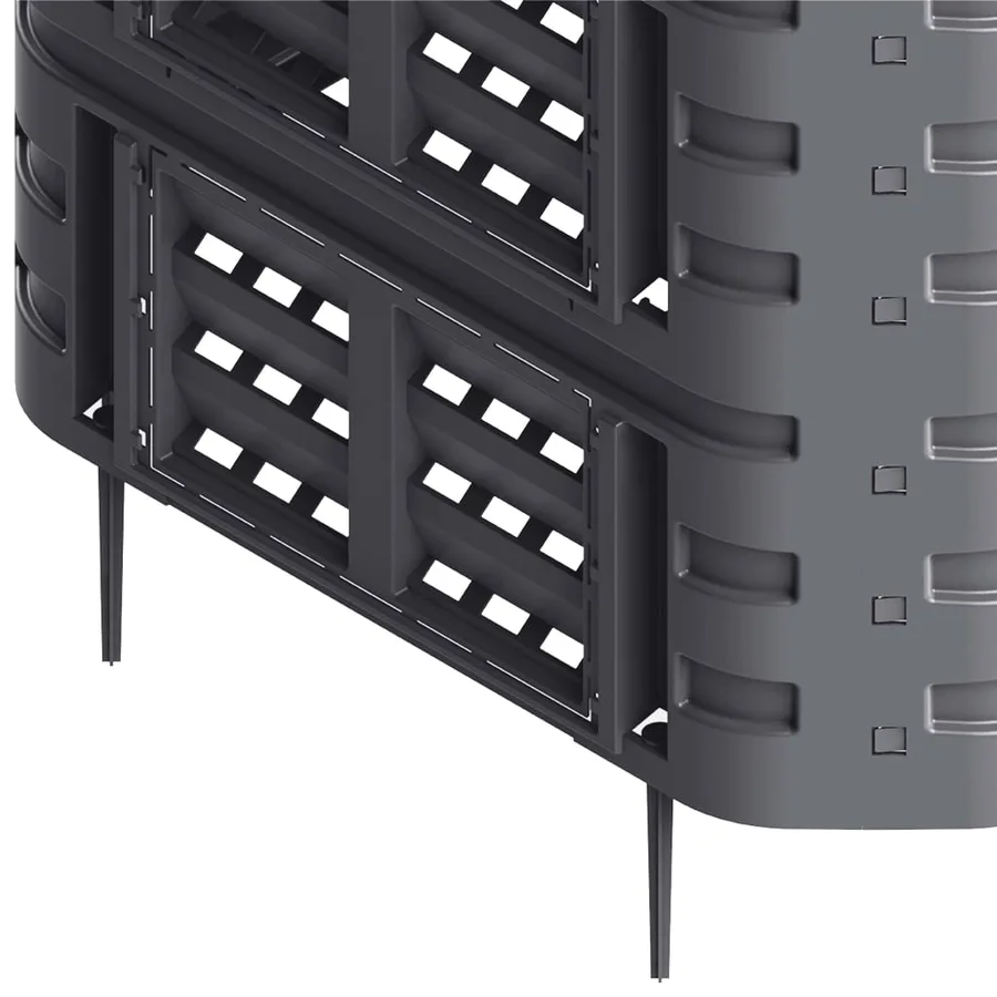 Composteur de jardin Noir 93,3x93,3x80 cm 480 L - 5