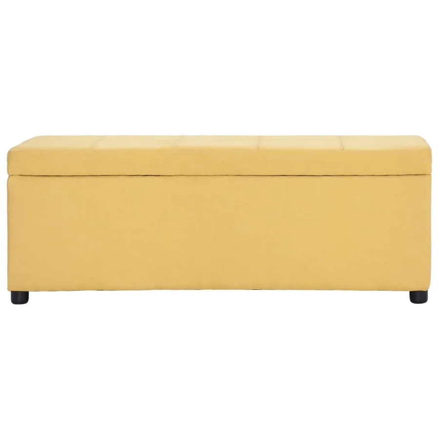 Banc avec compartiment de rangement 116 cm Jaune Polyester - 2