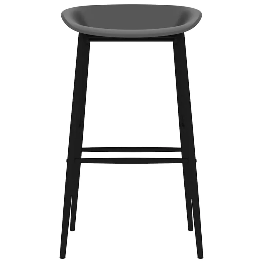 Chaises de bar lot de 4 gris - 3