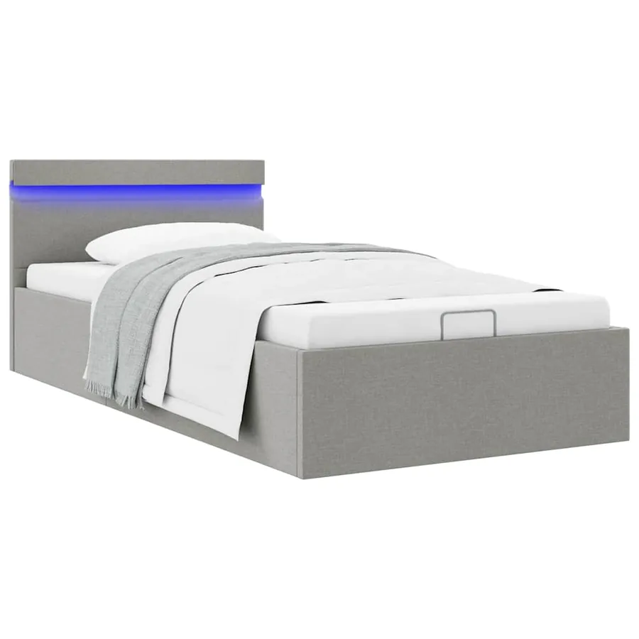 Cadre de lit à rangement hydraulique sans matelas 100x200 cm