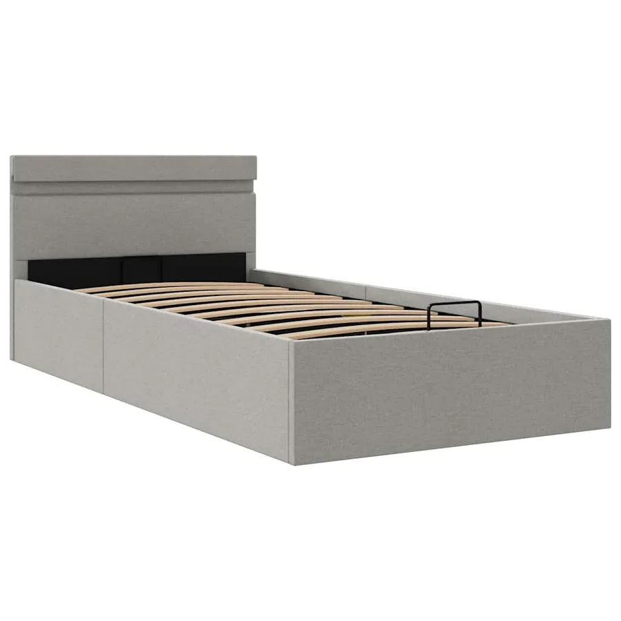 Cadre de lit à rangement hydraulique sans matelas 100x200 cm - 3