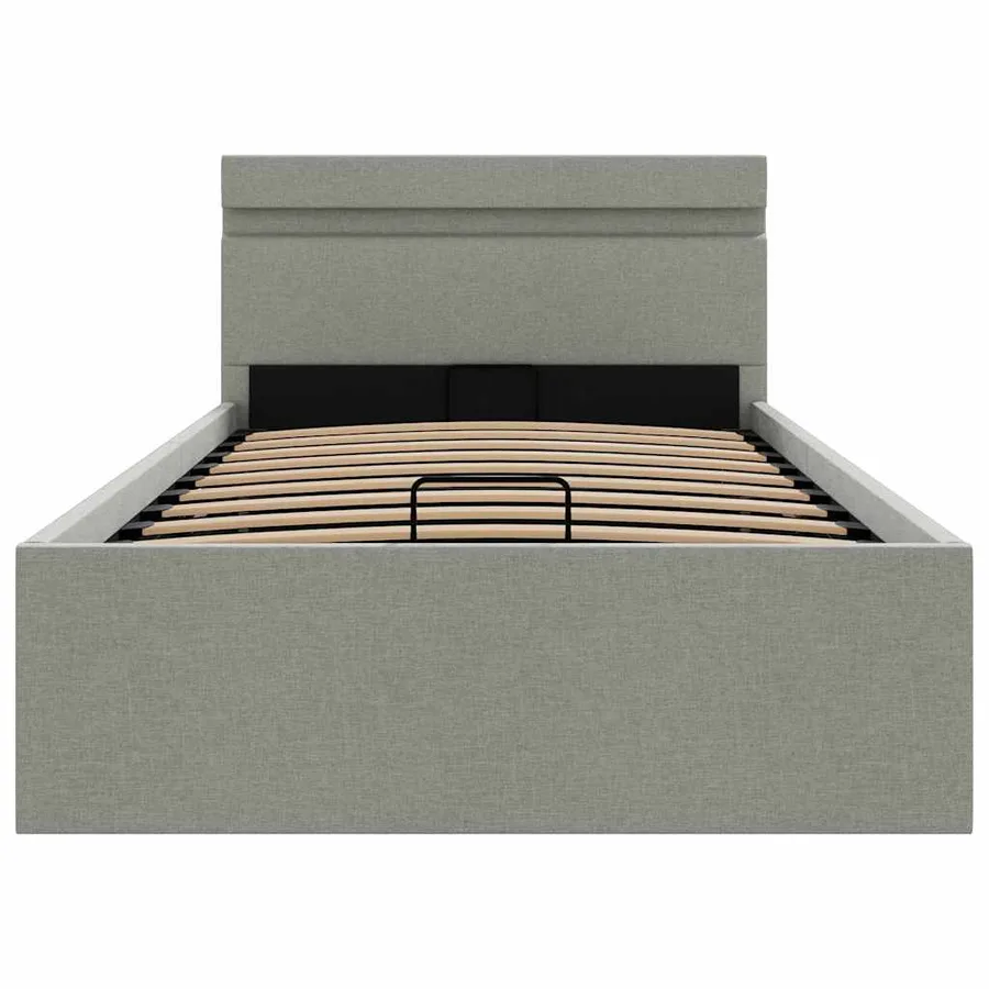 Cadre de lit à rangement hydraulique sans matelas 100x200 cm - 6