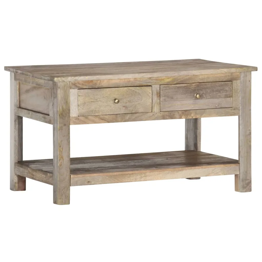 Table basse 82x52x47 cm Bois de manguier massif - 11