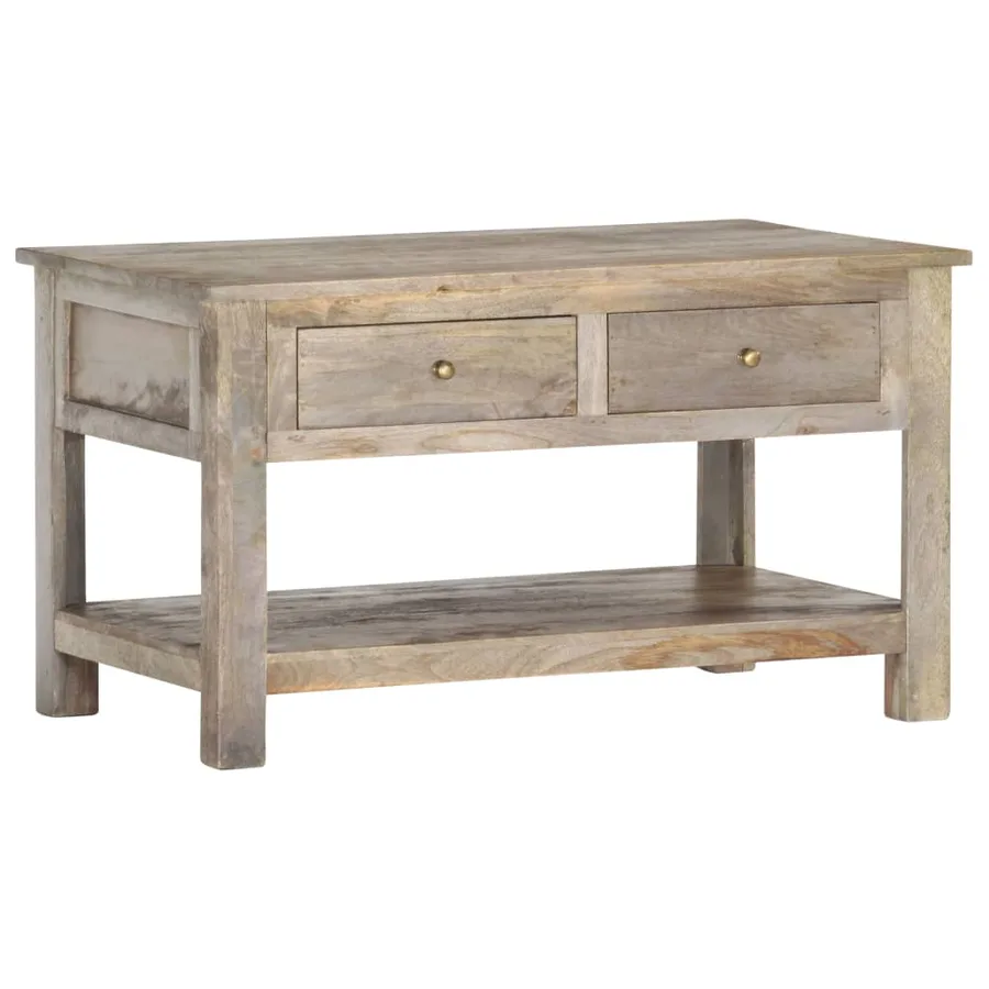 Table basse 82x52x47 cm Bois de manguier massif - 8