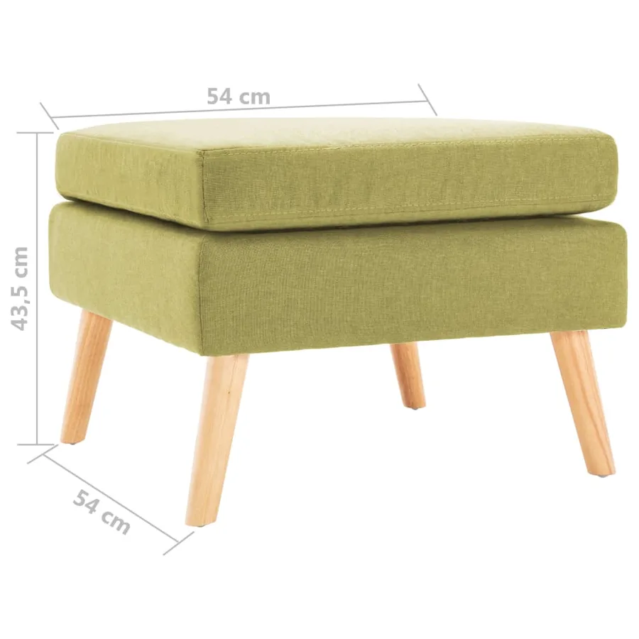 Repose-pied Vert Tissu - 5
