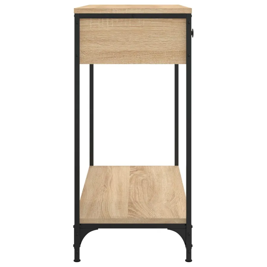 Table console chêne sonoma 75x34,5x75 cm bois d'ingénierie - 7