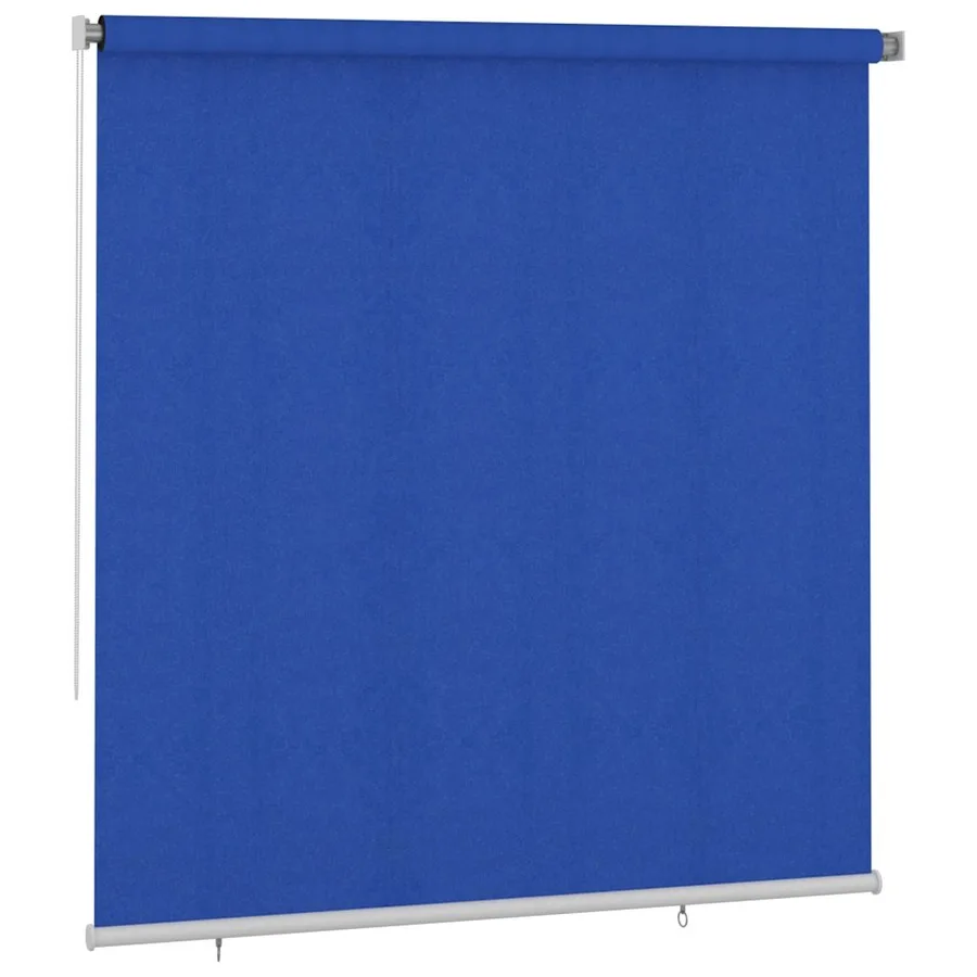 Store roulant d'extérieur 225 (l) x 230 (H) cm bleu HDPE - 2