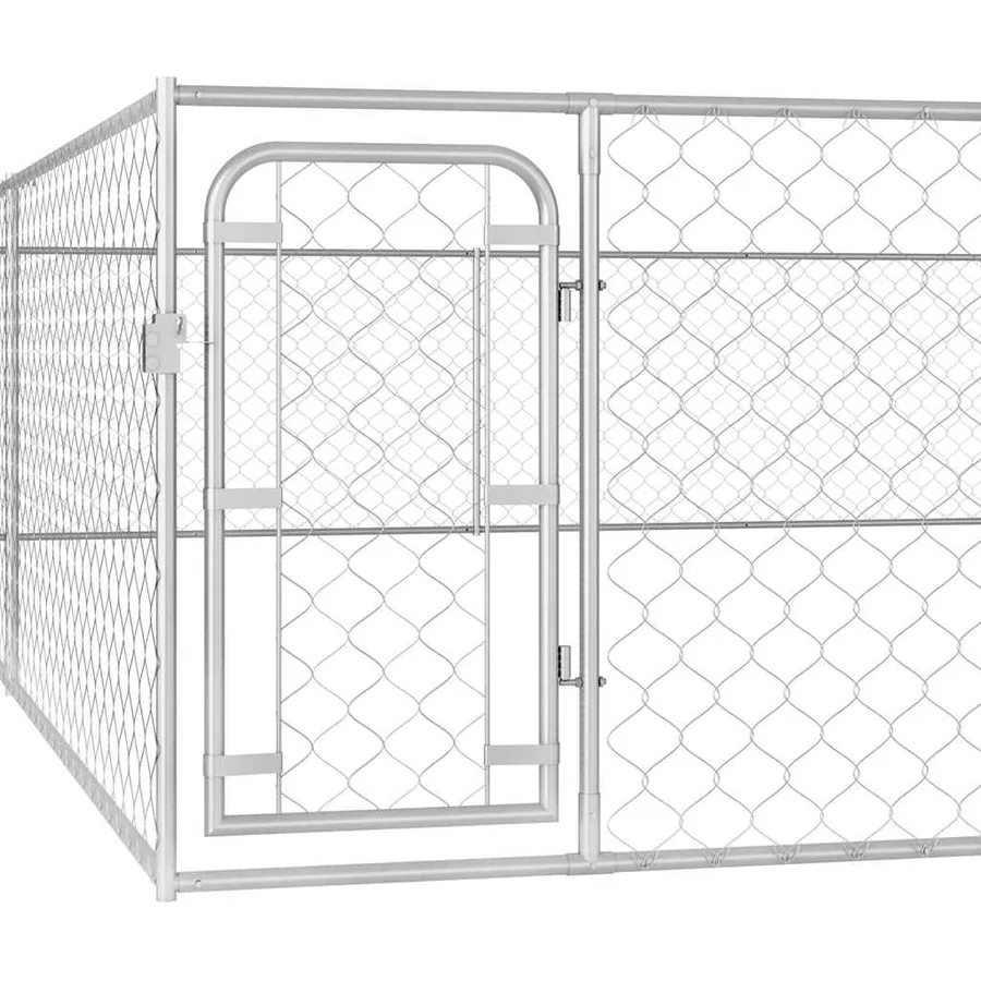 Chenil extérieur pour chiens Acier galvanisé 6x6x1 m - 4
