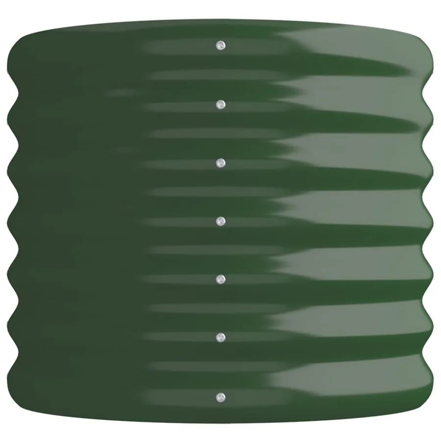 Lit surélevé de jardin Acier galvanisé 114x40x36 cm Vert - 4