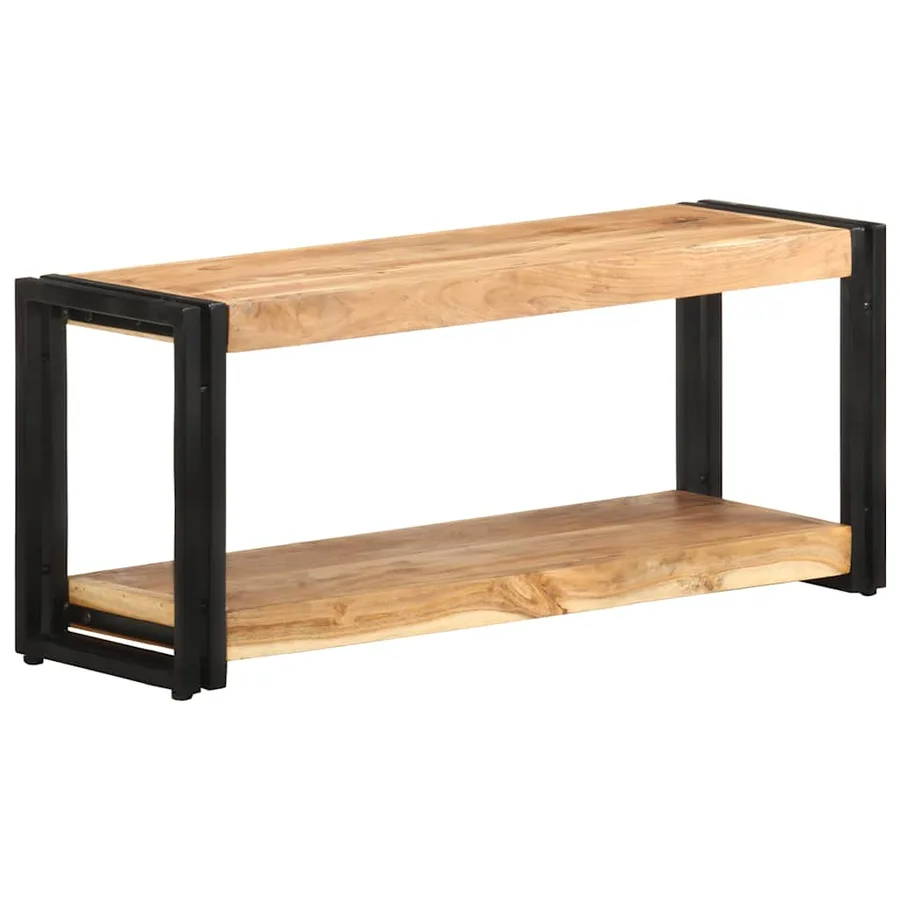Meuble TV 90x30x40 cm Bois d'acacia solide - 11