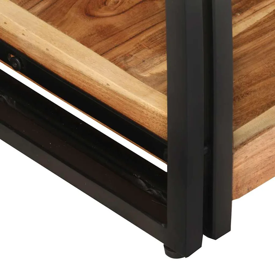 Meuble TV 90x30x40 cm Bois d'acacia solide - 6