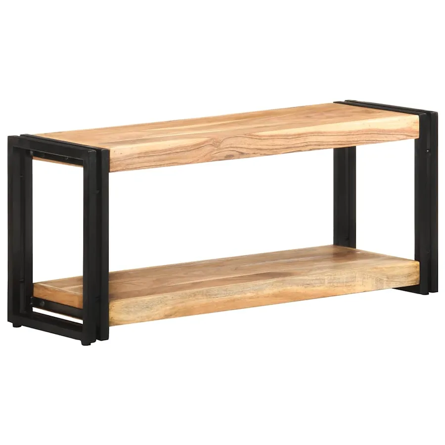 Meuble TV 90x30x40 cm Bois d'acacia solide - 8