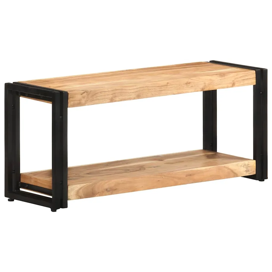 Meuble TV 90x30x40 cm Bois d'acacia solide - 9