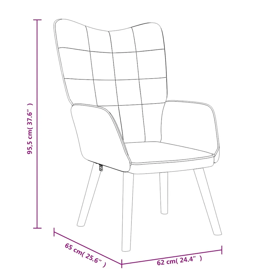 Chaise de relaxation avec tabouret Marron Tissu - 11